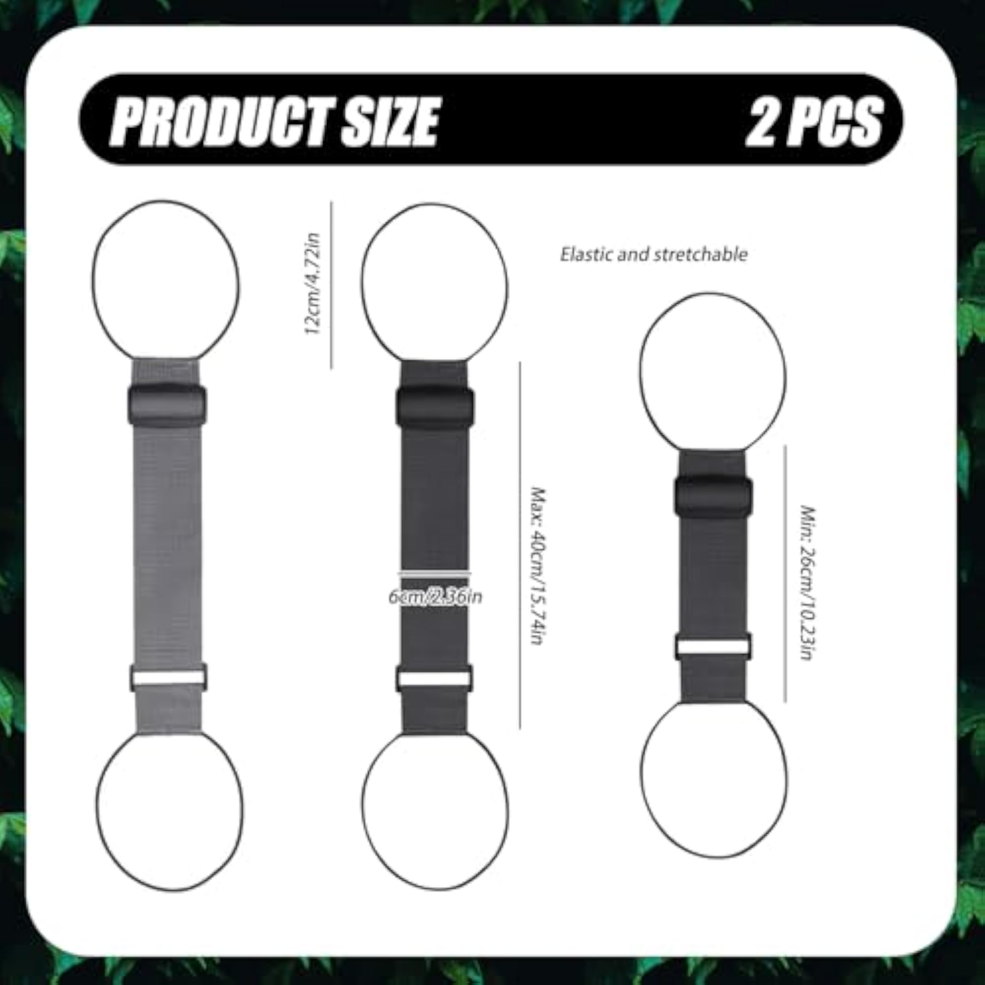 Luggage Straps 2 Pack, Adjustable Elastic Bungee Straps
